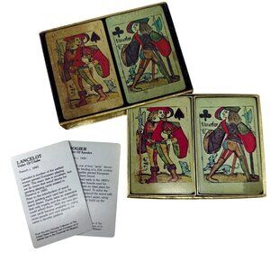 Vintage Congress Playing Cards Boxed Medieval SIr Lancelot Hogier Valet Jack Art